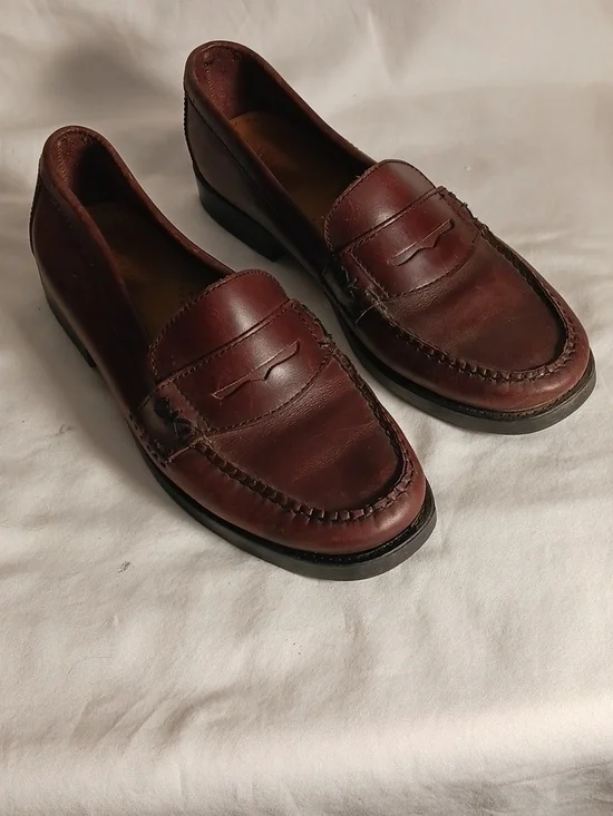 Bass Weejuns Women's Katherine ll Brown Leather Penny Loafers - Picture 1 of 9